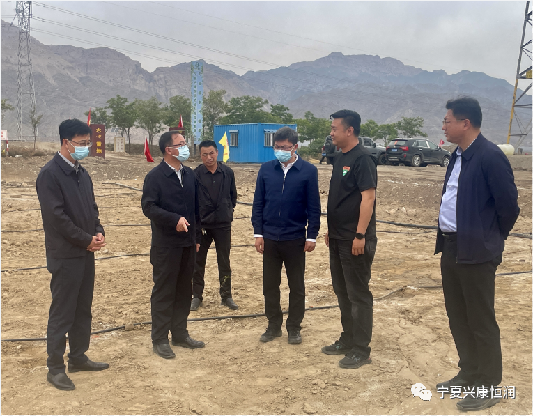 石嘴山市委書記王剛及市領(lǐng)導(dǎo)趙會勇、王宇翔蒞臨公司萬畝酸棗種植基地現(xiàn)場調(diào)研指導(dǎo)工作